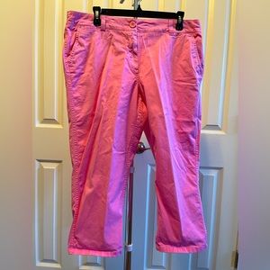 Women’s Crown & Ivy Petite 14 Charlotte Capris, Pink Fuchsia Color